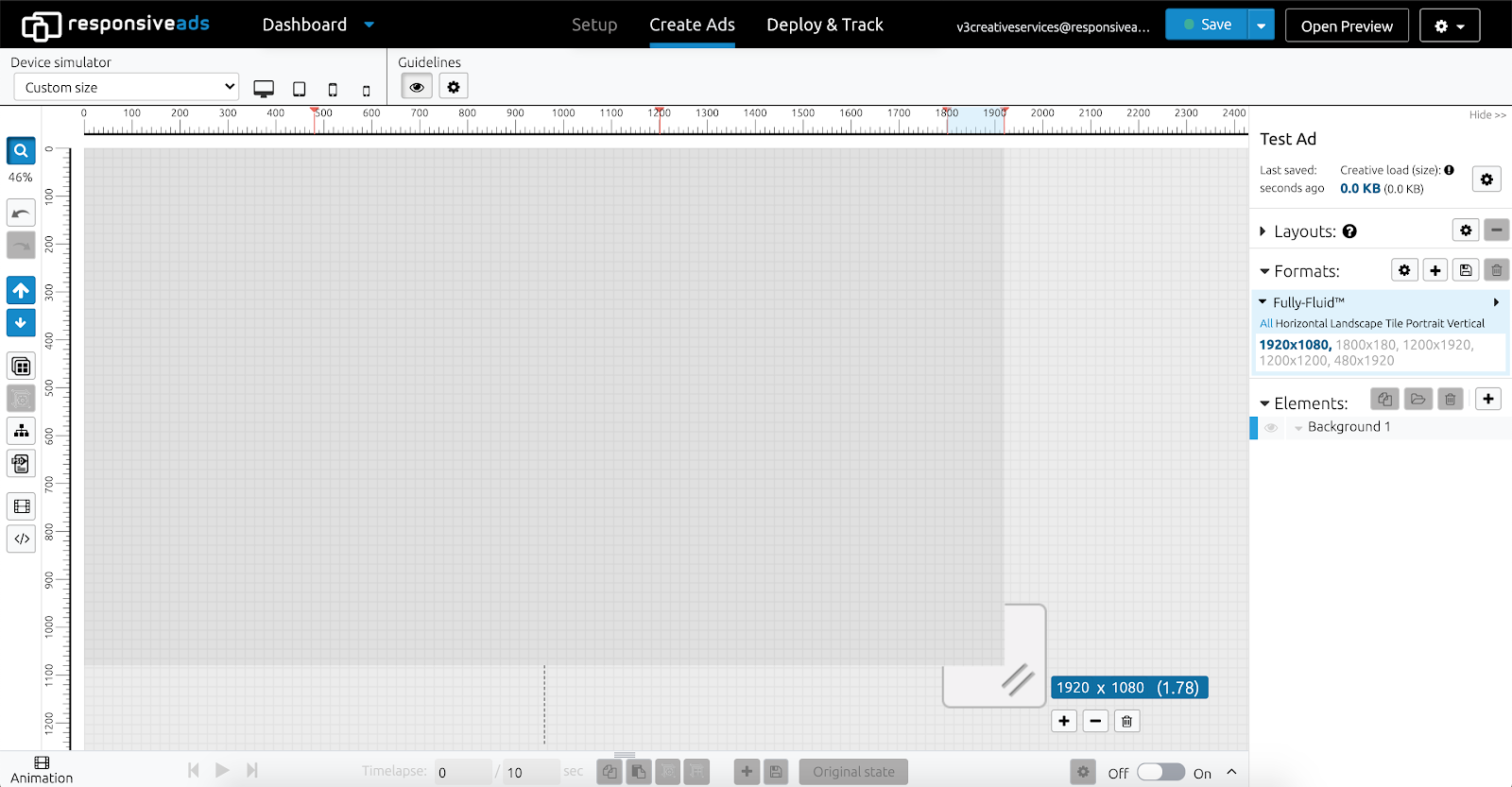 Fluid Designer with Blank Canvas Creative